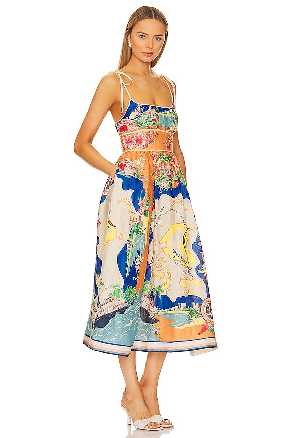 view 2 of 3 ALIGHT PICNIC ミディ丈ドレス in Nautical Map