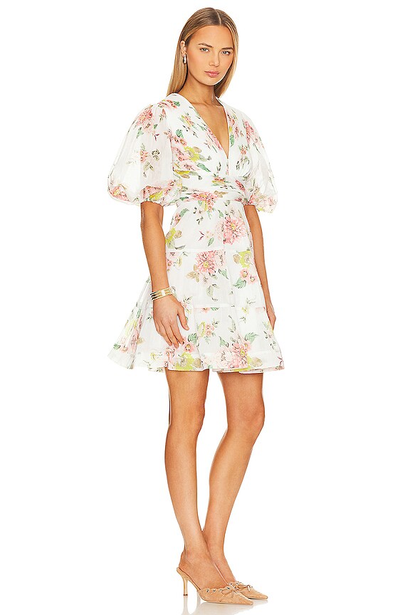 view 2 of 3 ROBE COURTE PLISSÉE in Coral Floral