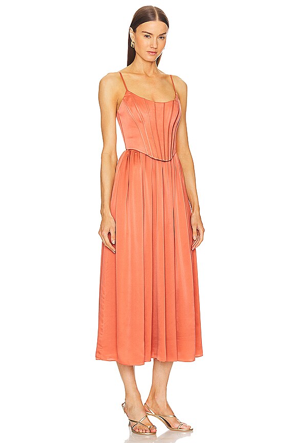 view 2 of 3 Corset Dress in Papaya