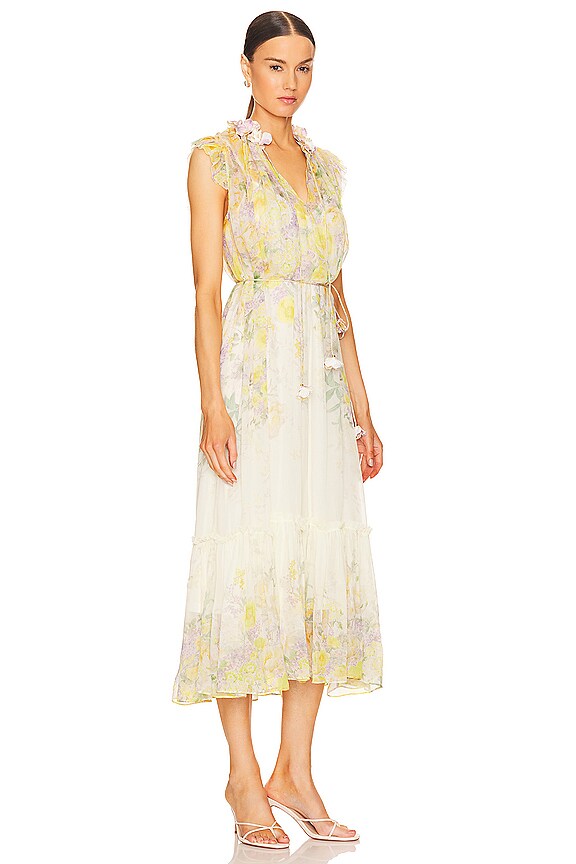 view 2 of 3 Harmony Flutter Dress in Citrus Garden Print