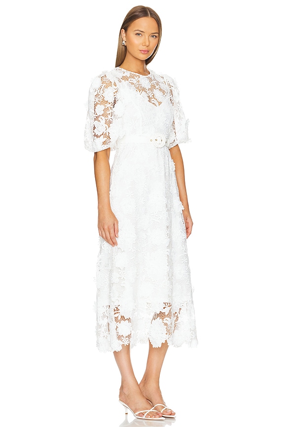view 2 of 4 Halliday Lace Flower Dress in Ivory