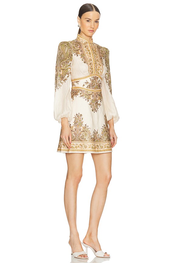 view 2 of 3 MINIVESTIDO NATURA in Khaki Paisley