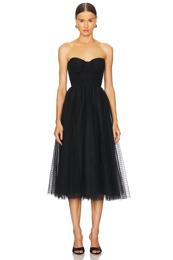view 2 of 5 Tulle Midi Dress in Black