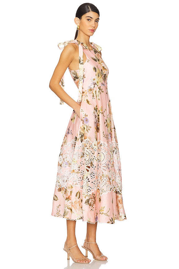 view 2 of 3 Acacia Broderie Midi Dress in Pink Floral