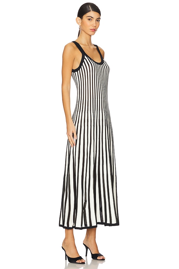 view 2 of 4 Wylie Stripe Knit Tank Dress in Black & Cream