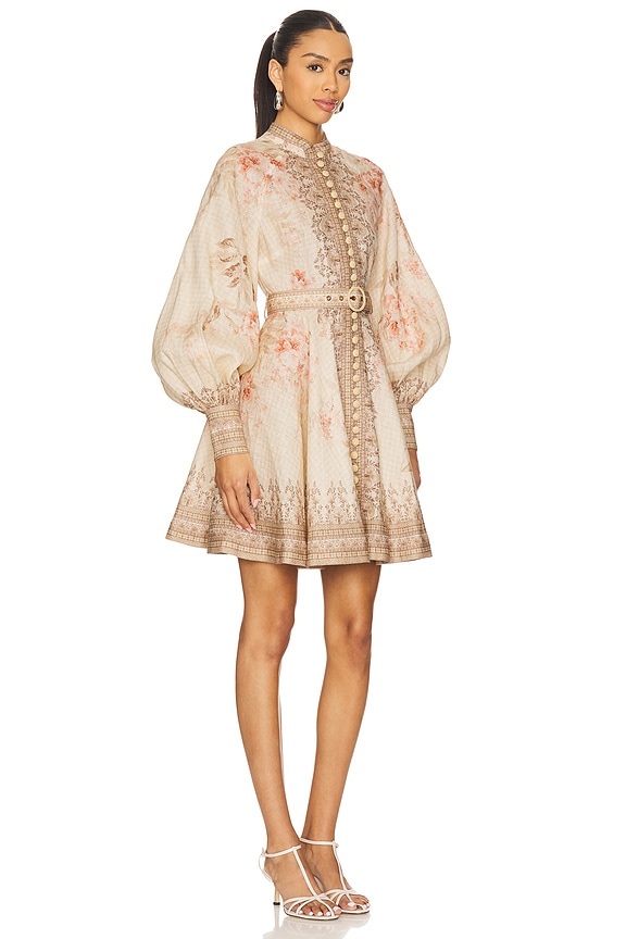 view 2 of 3 ROBE MINI BOUTONNÉE ILLUMINATE in Coral Floral