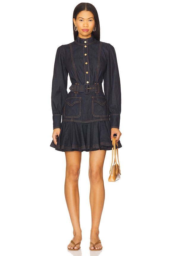 view 2 of 4 ПЛАТЬЕ ИЗ ДЕНИМА С ОТВОРОТАМИ in Night Sky