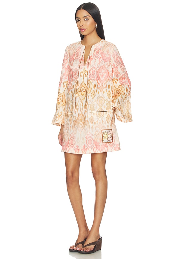 view 2 of 4 ROBE COURTE ASTER in Pink Ikat