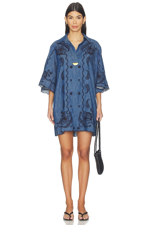 view 1 of 4 ROBE COURTE ASTER in Railway Blue