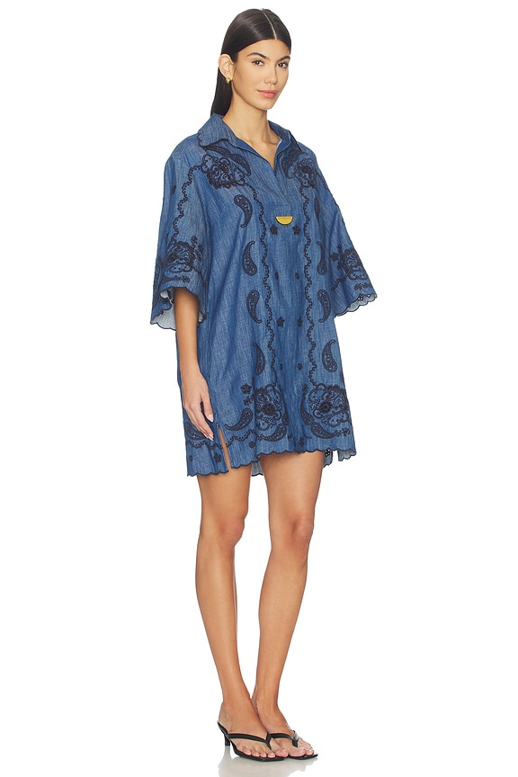 view 2 of 4 ROBE COURTE ASTER in Railway Blue