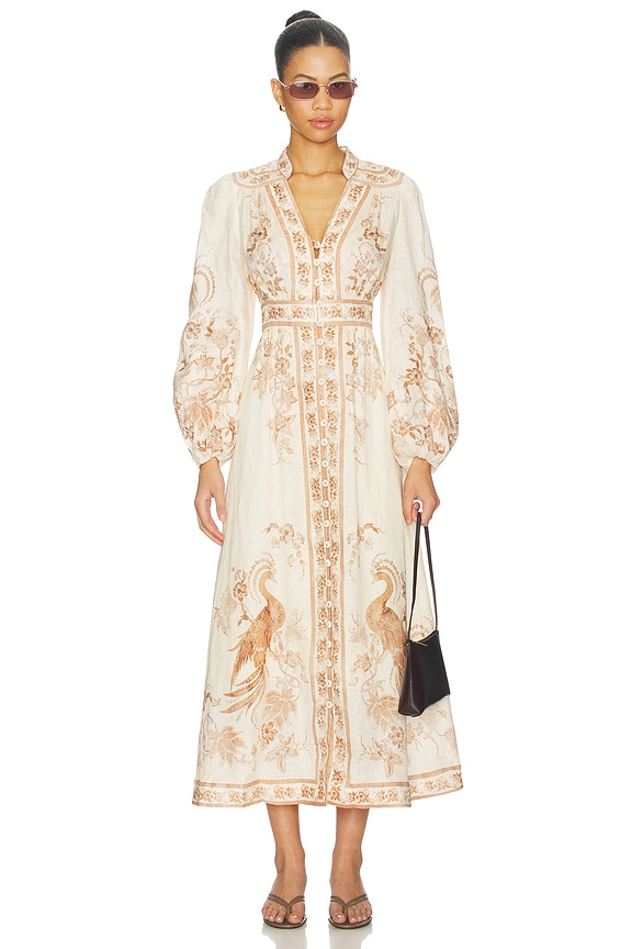 view 1 of 3 VESTIDO INDRA in Cream, Tan & Floral