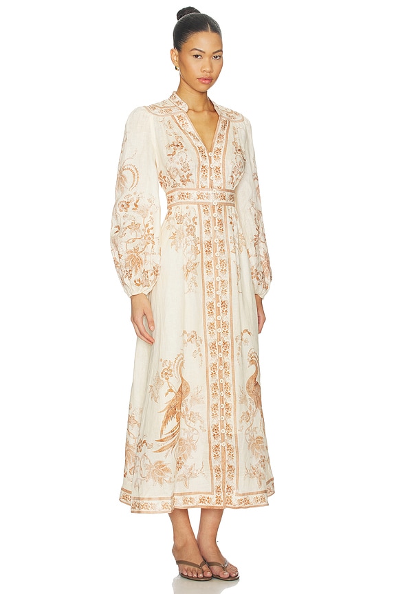 view 2 of 3 VESTIDO INDRA in Cream, Tan & Floral