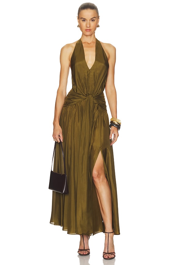 view 2 of 4 ROBE MAXI INDRA in Olive