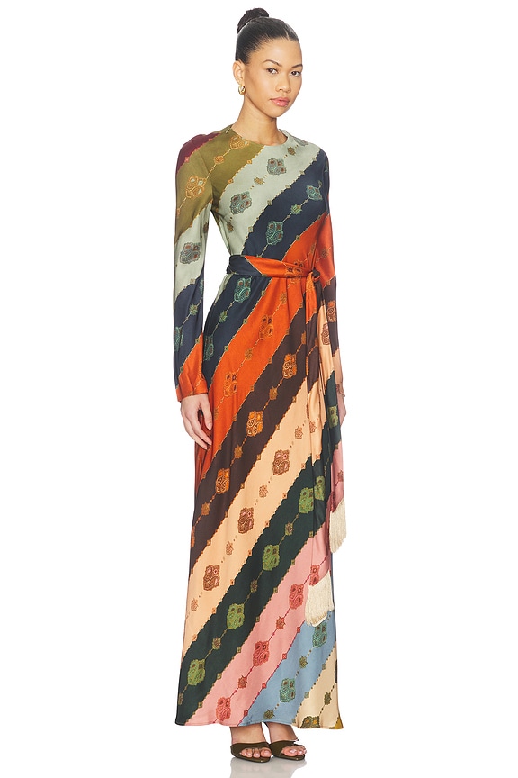 view 2 of 3 VESTIDO ASCENT BIAS SHEATH  in Prism Stripe