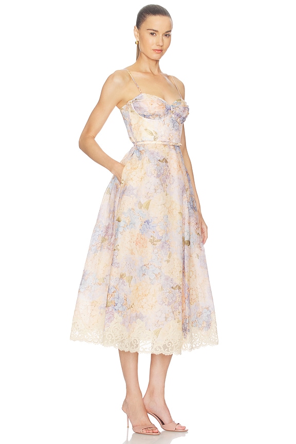 view 2 of 3 Valiant Tucked Midi Dress in Blue Hydrangea