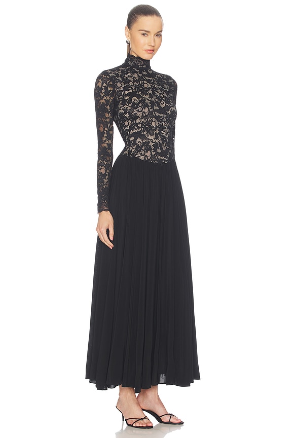 view 2 of 4 Lace Jersey Dress in Black