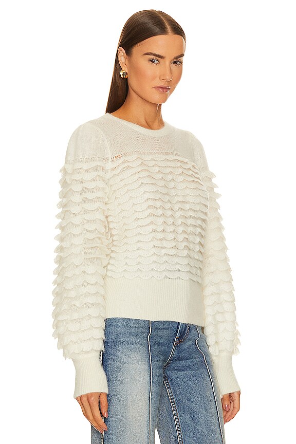 view 2 of 4 스캘럽 프릴 스웨터 in Cream