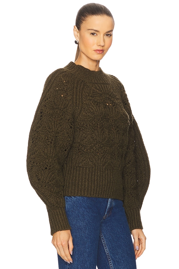 view 2 of 4 Cable Sweater in Olive