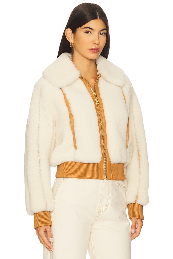 view 2 of 4 Shearling Bomber in Cream