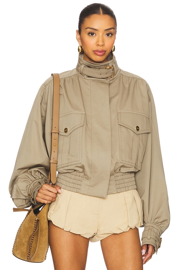 view 1 of 4 Biker Jacket in Khaki