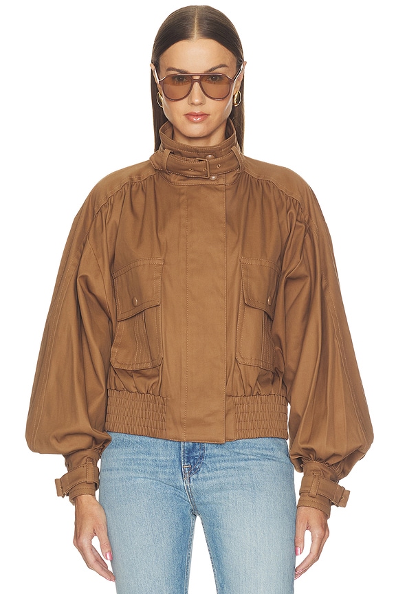 view 2 of 5 Valiant Drill Biker Jacket in Taupe