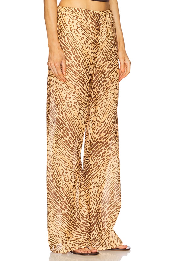 view 2 of 6 Cascadian Bias Pant in Tan Leopard