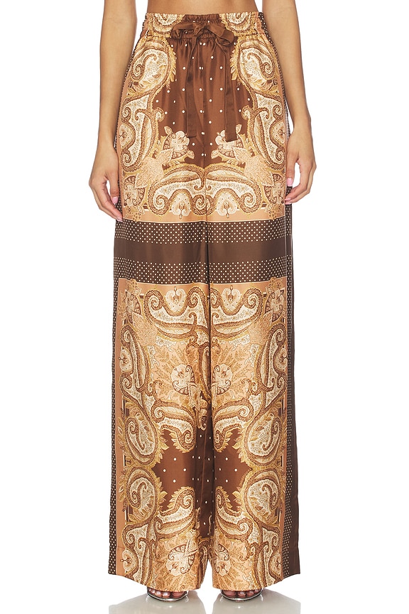 view 1 of 6 Luna Track Pant in Caramel Paisley