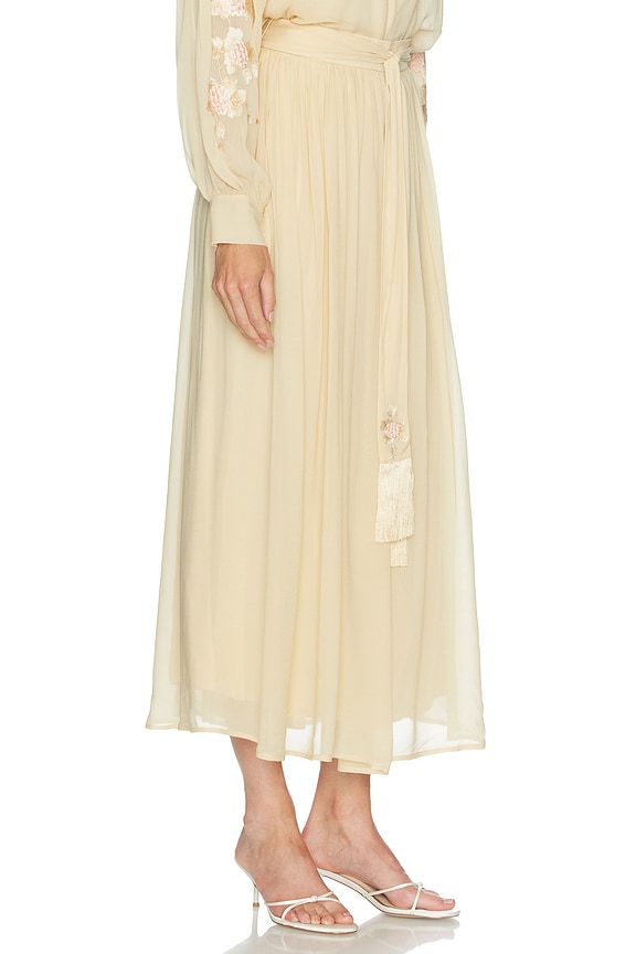 view 2 of 6 Valiant Sash Midi Skirt in Cream