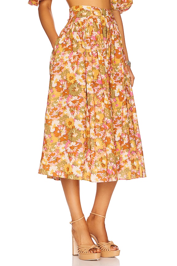 view 2 of 4 TWIST WAIST 스커트 in Khaki Multi Floral