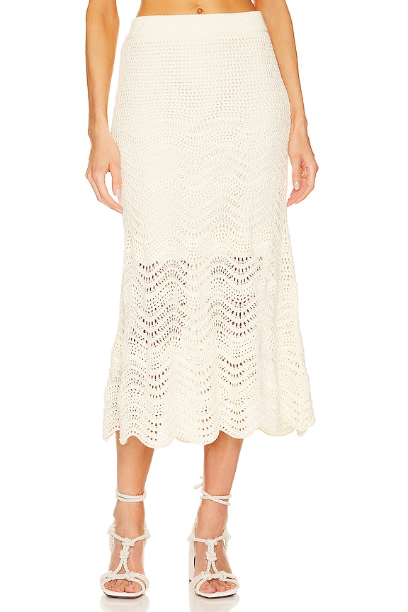 view 1 of 4 Devi Textured Skirt in Cream
