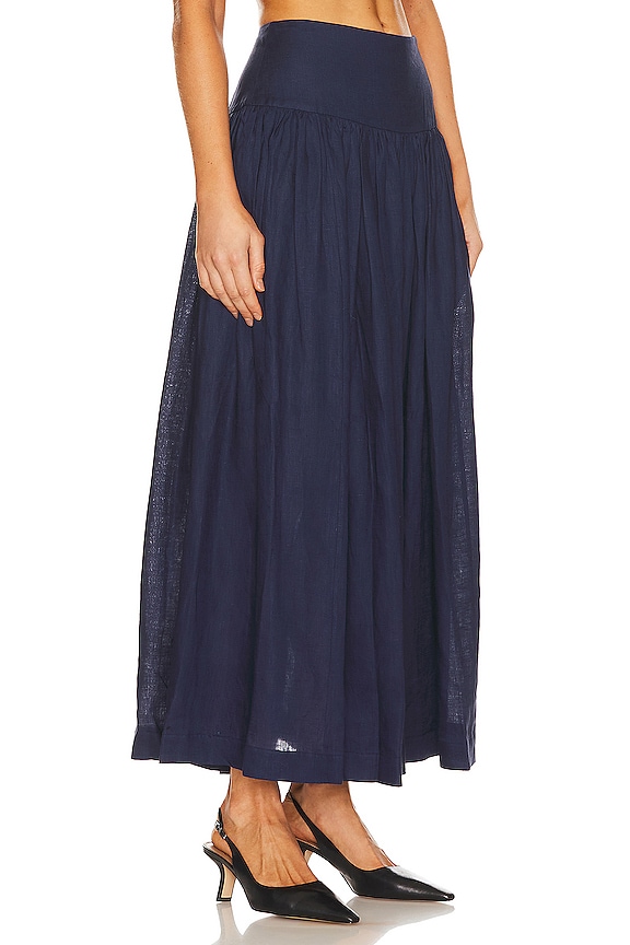 view 2 of 4 ALIGHT BASQUE 미디 스커트 in Dark Navy