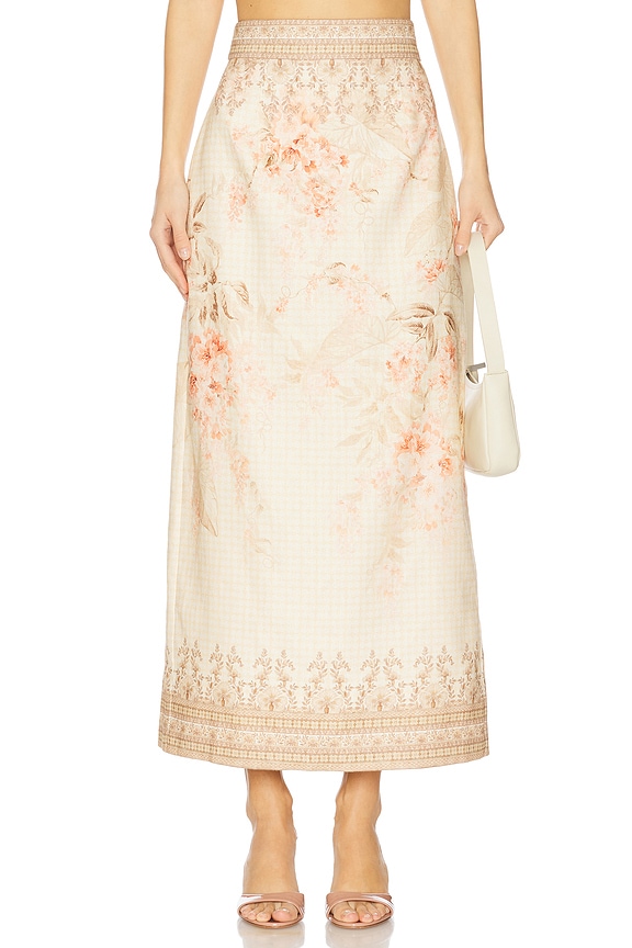 view 1 of 6 Illuminate Midi Skirt in Coral Floral