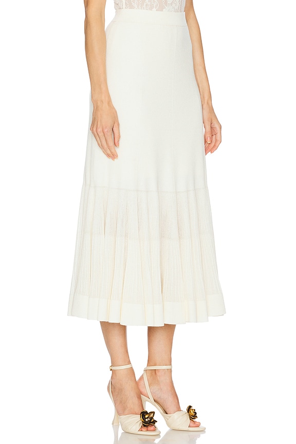 view 2 of 6 Illuminate Pleated Frill Skirt in Ivory
