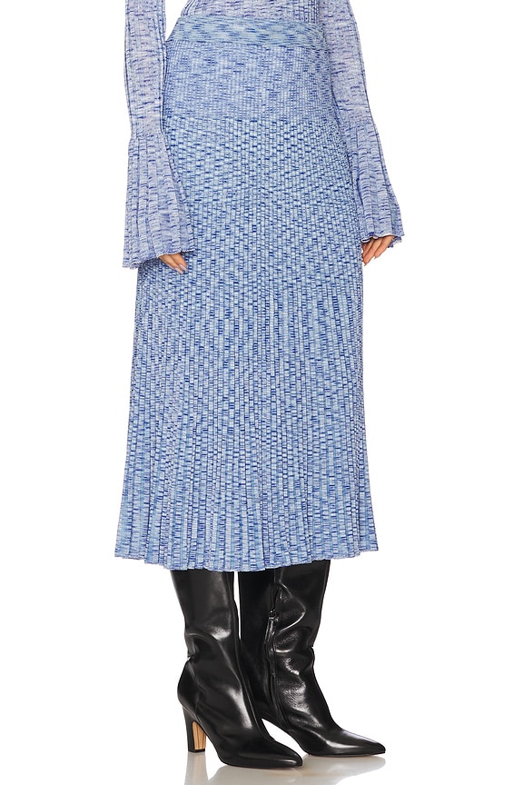 view 2 of 6 Mouline Midi Skirt in Blue Multi
