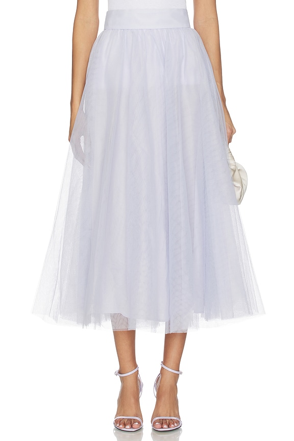 view 1 of 6 Tulle Midi Skirt in Lilac