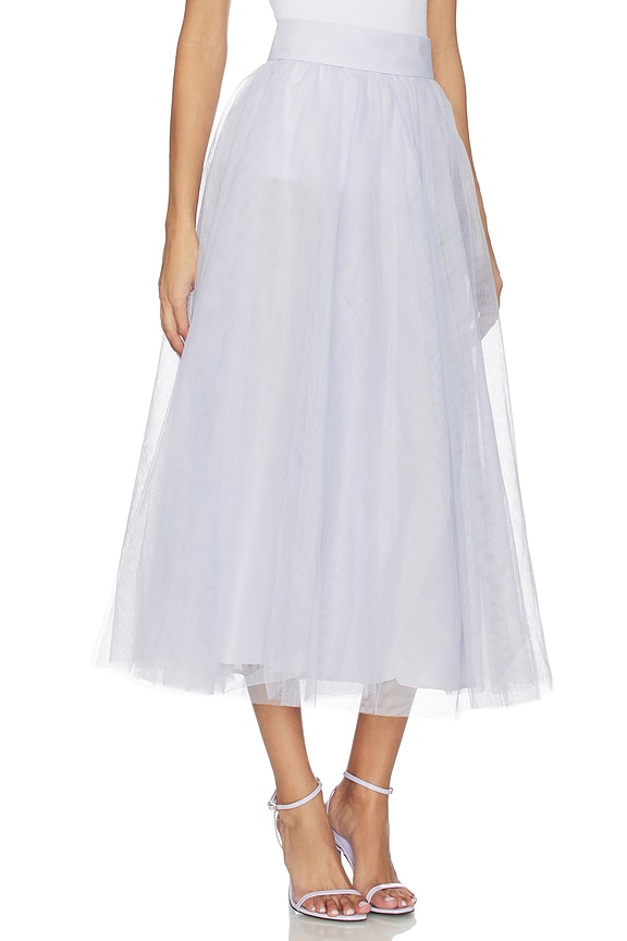 view 2 of 6 Tulle Midi Skirt in Lilac