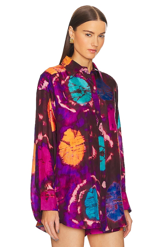 view 2 of 4 ACADIAN ボタンアップシャツ in Tie Dye Multi