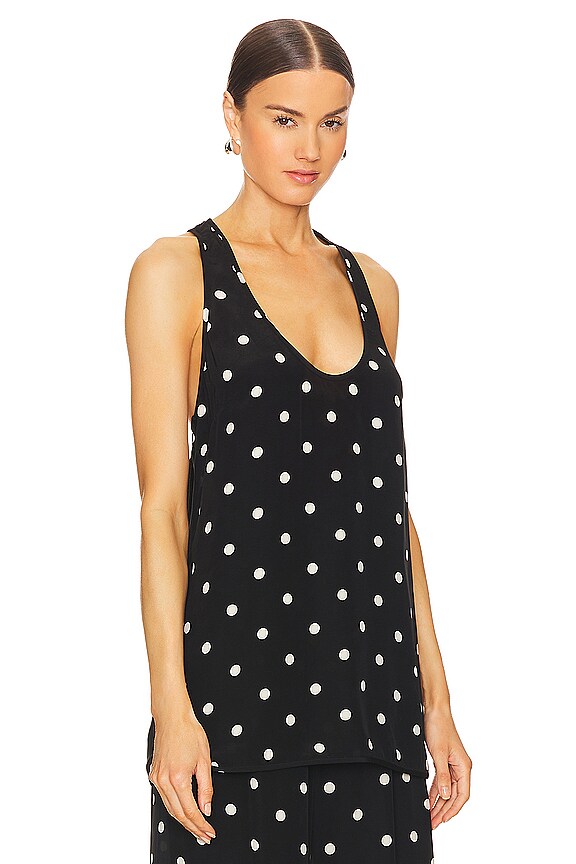 view 2 of 4 CAMISETA TIRANTES in Black With Cream Dot