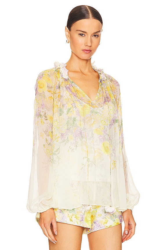 view 2 of 4 BLUSA HARMONY BILLOW in Citrus Garden Print