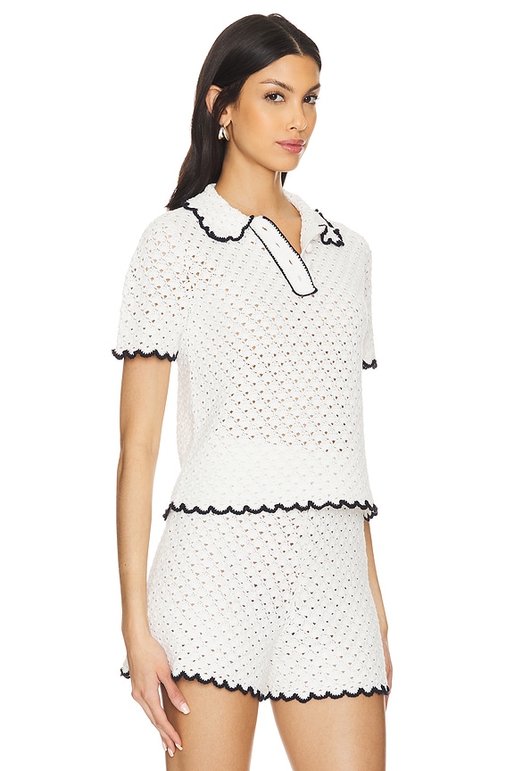 view 2 of 5 HALLIDAY 가리비 폴로 in Black & Ivory