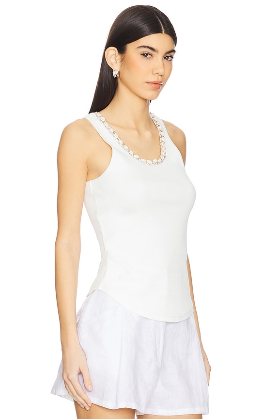 view 2 of 5 Illuminate Embellished Tank in Ivory