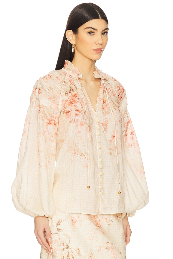 view 2 of 4 Illuminate Billow Blouse in Coral Floral