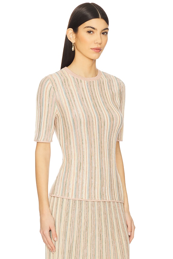 view 2 of 5 ILLUMINATE MOULINE 티셔츠 in Multi Stripe