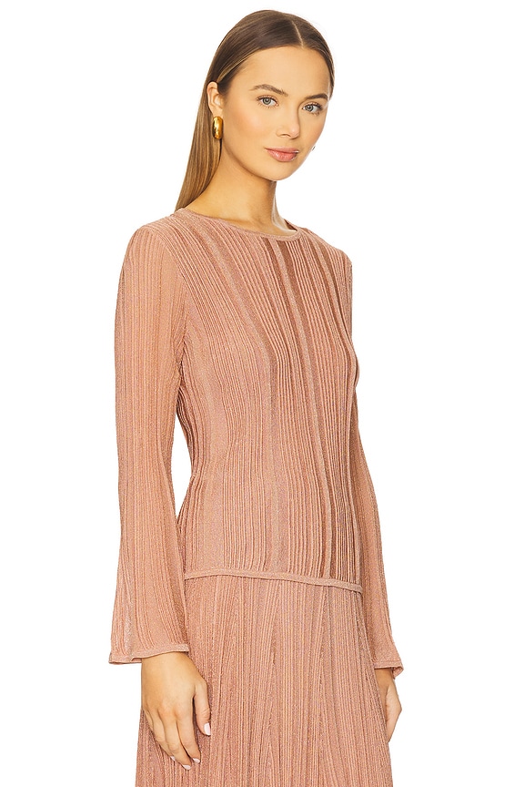 view 2 of 5 Lucky Top in Metallic Pink