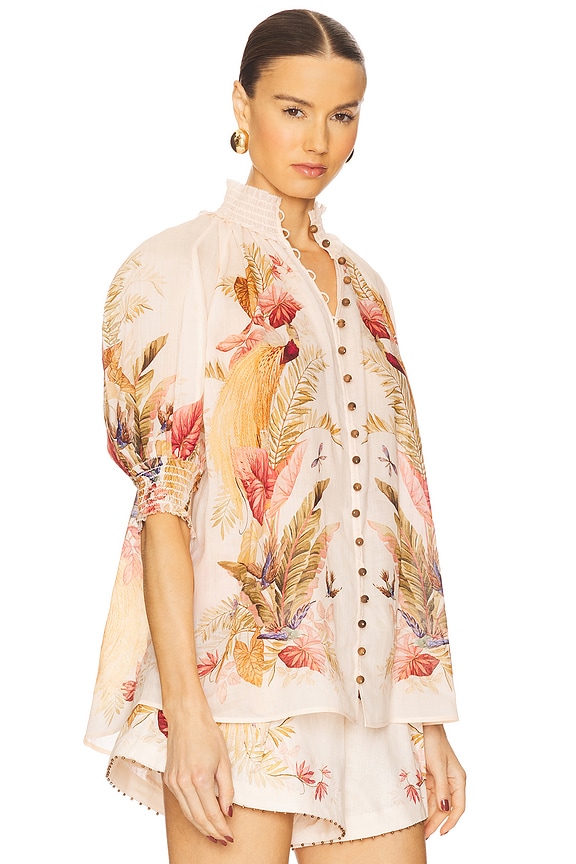 view 2 of 4 БЛУЗКА ASCENSION in Cream Palm Floral