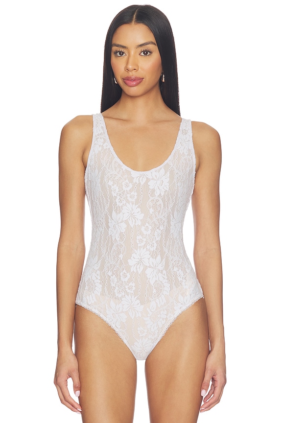 view 2 of 5 Lace Scoop Bodysuit in Lilac