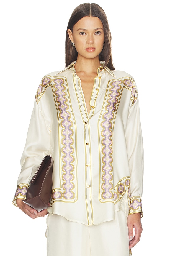 view 1 of 5 Luna Retro Shirt in Retro Geo