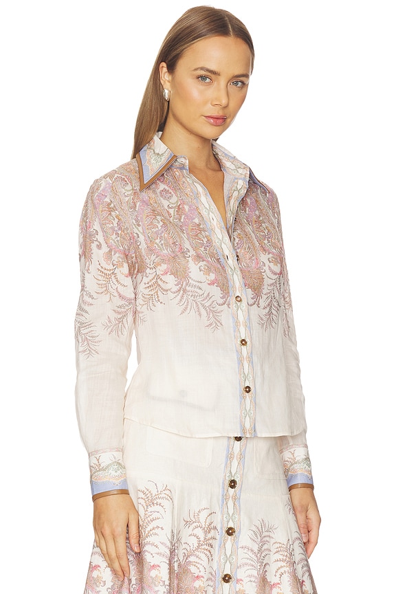 view 2 of 4 Alchemy Body Shirt in Cream Paisley