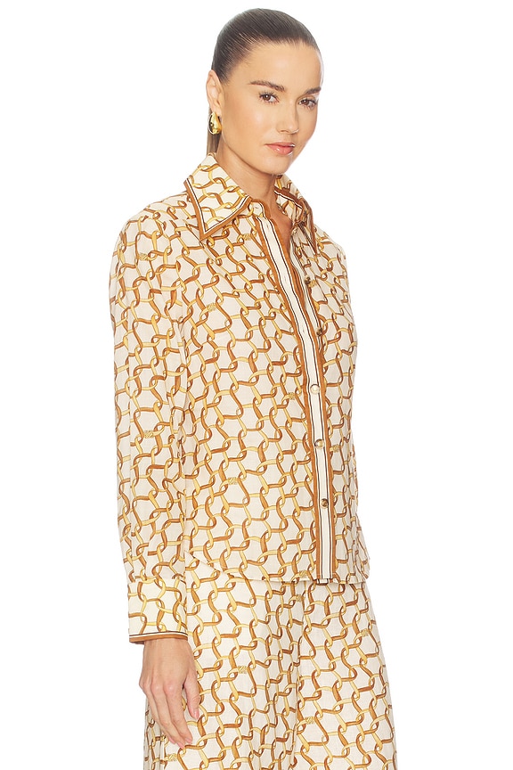 view 2 of 5 Fitted Shirt in Cream Ribbon
