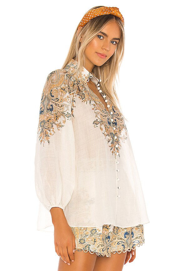 view 2 of 4 BLUSA FREJA in Ivory Fleur Paisley